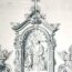 Vecchia immagine di tabernacolo di Ferdinand Stuflesser in stile barocco