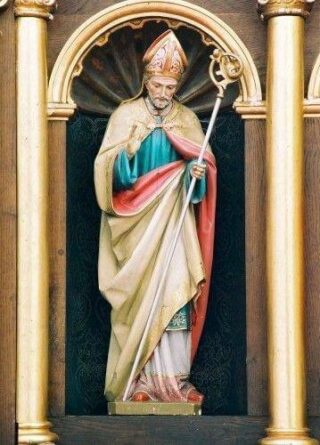 Statua di Sant'Alfonso in legno dipinta interamente a mano