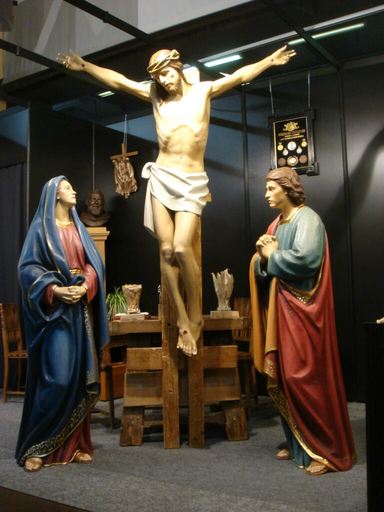 Crucifixion Group of Jesus wood Ferdinand Stuflesser 1875