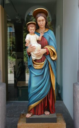 Statua unica Madonna con Bambino ortisei