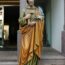 Foto di statua di San Giuseppe Lavoratore in legno