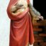 Figura di Santa Lucia in legno dipinta a mano
