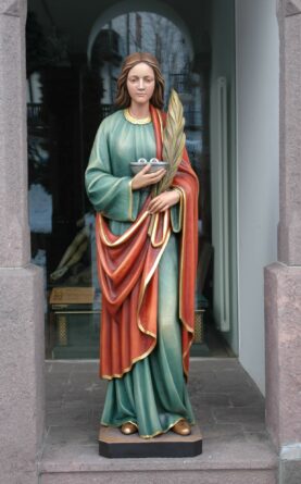 Figura di Santa Lucia in legno