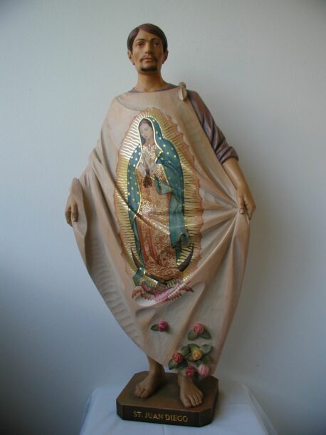Wooden statue of St.Juan Diego - Ferdinand Stuflesser 1875